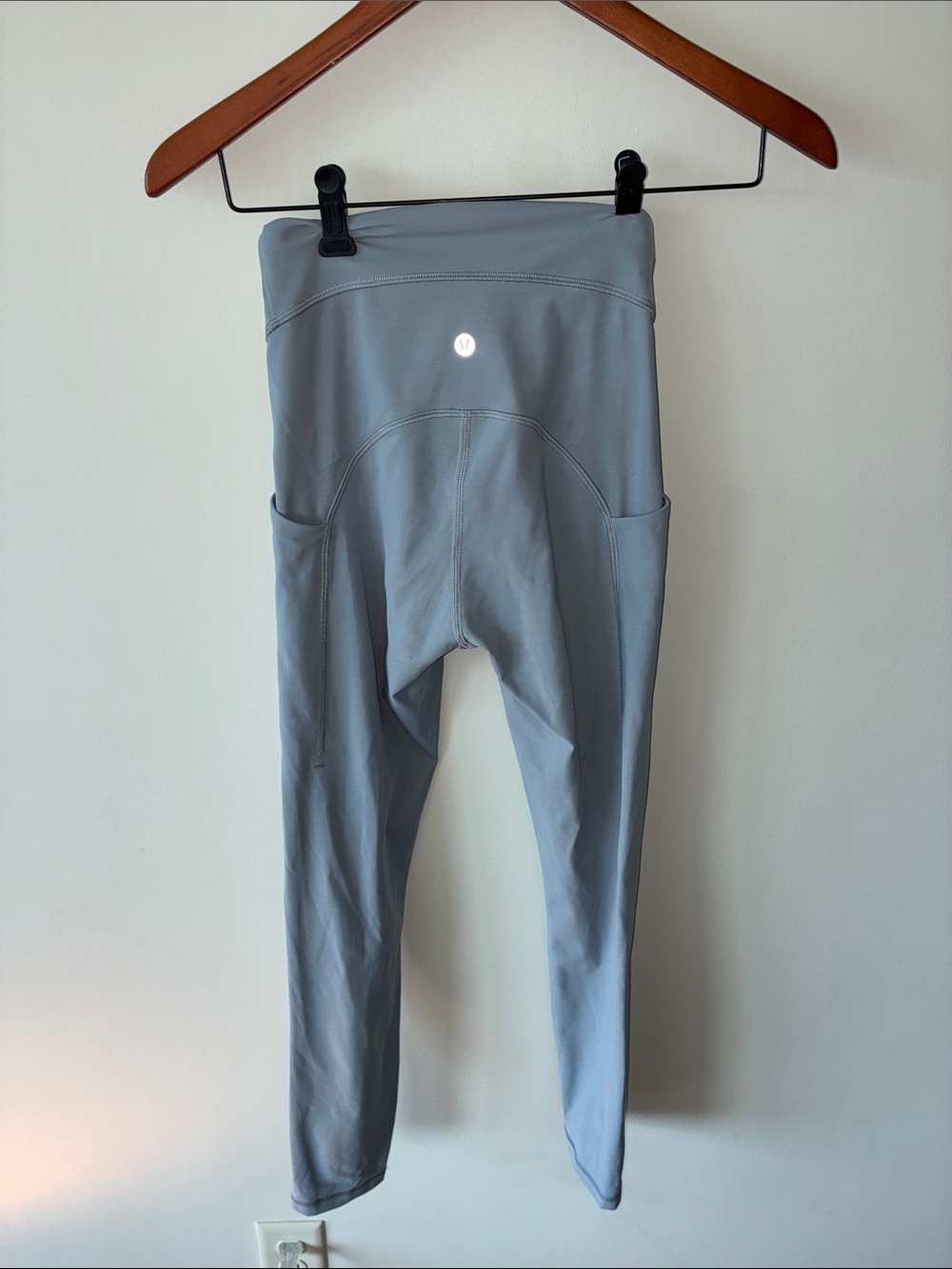 lululemon athletica K Light Gray Leggings with Side Pockets